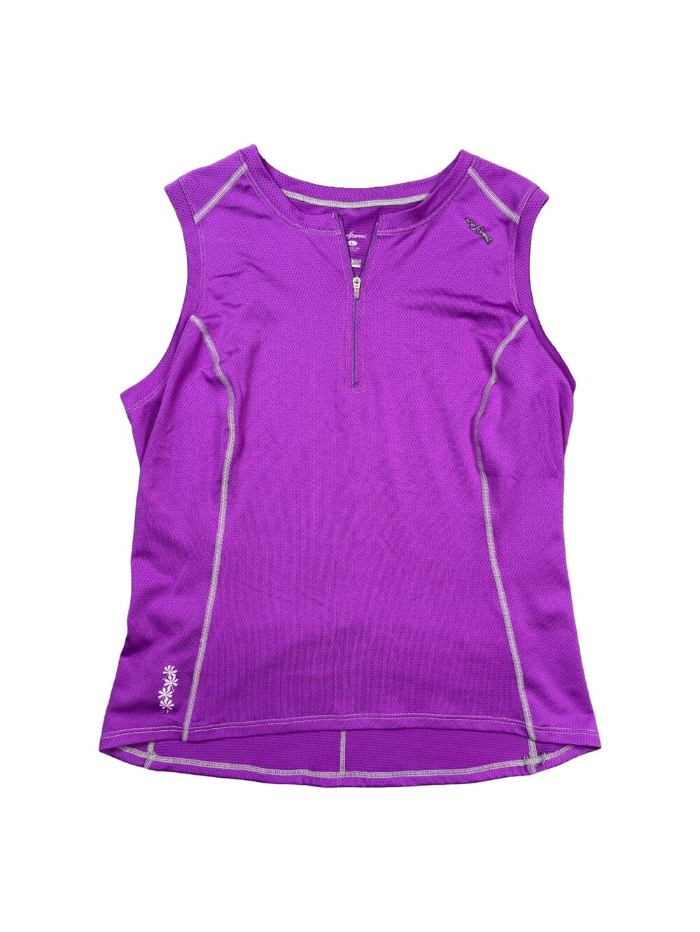 Shebeest S-Cut Women's L Purple Sleeveless Cycling Jersey 1/4 Zip Made USA